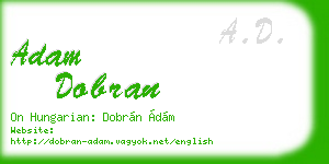 adam dobran business card