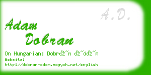 adam dobran business card